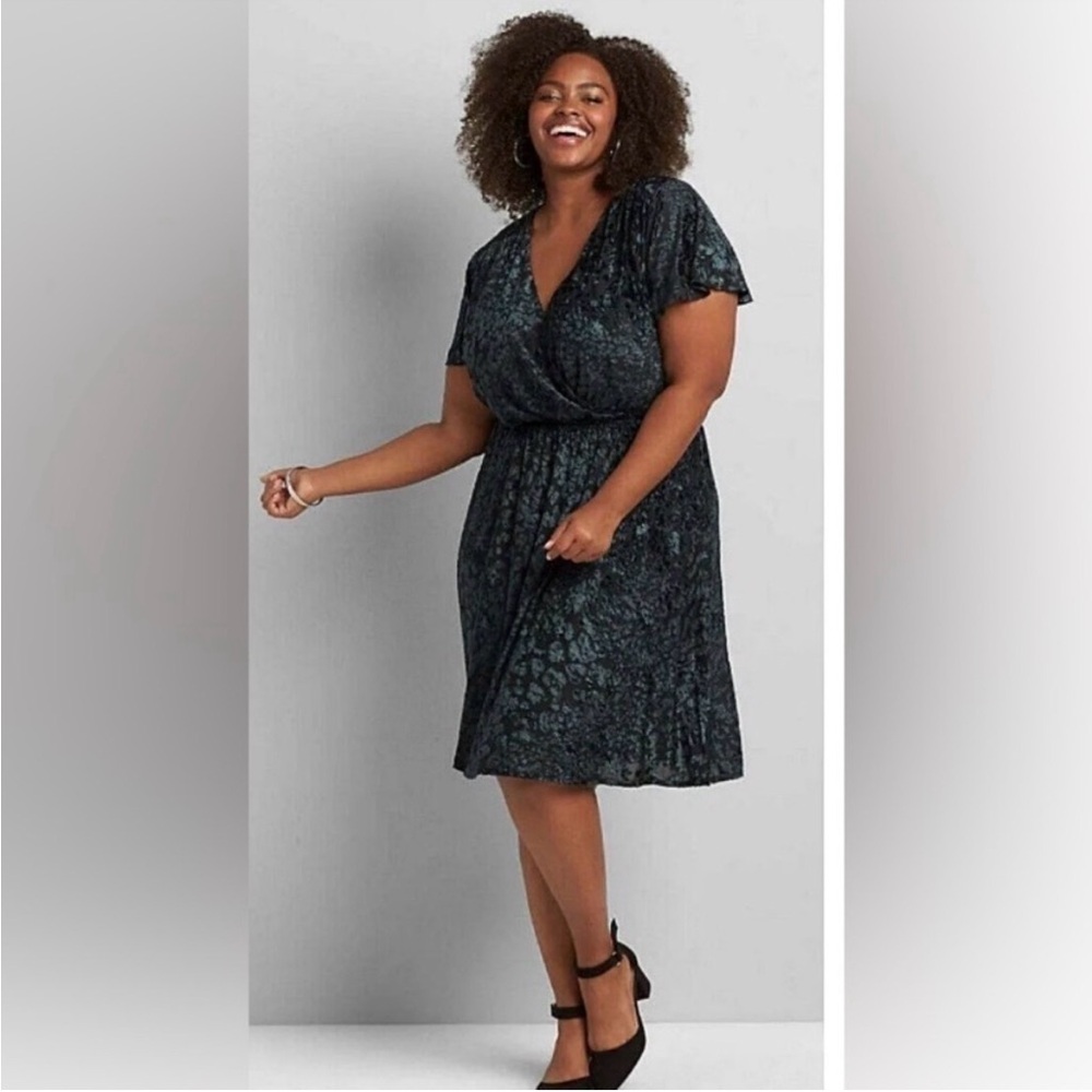 Burnout Leopard-print Fit & Flare Dress